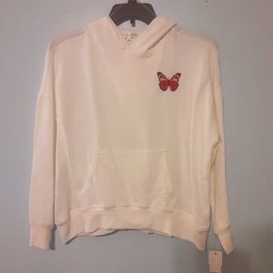 Ultra Flirt Embroidered Butterfly Hoodie Size 1X Juniors